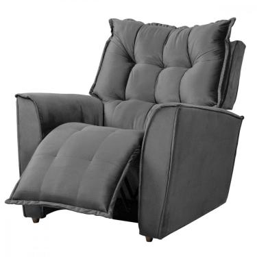 Imagem de Poltrona Reclinavel Do Papai King Tecido Veludo