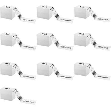 Imagem de Etiquetas de envio Immuson Fanfold 4x6 Direct Thermal 10000