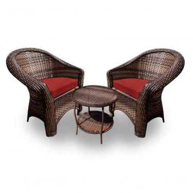 Imagem de Conjunto De Poltronas 2 Poltronas + 1 Mesa Centro Vermelho