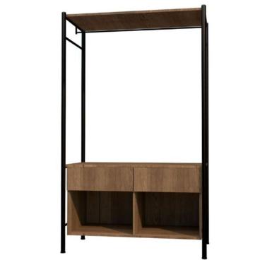Imagem de Guarda Roupa Closet Modulado Paris Light Preto Demolição
