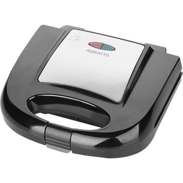 Imagem de Sanduicheira Agratto SID01 Grill com Chapas Antiaderentes Potência 750W Inox 110V