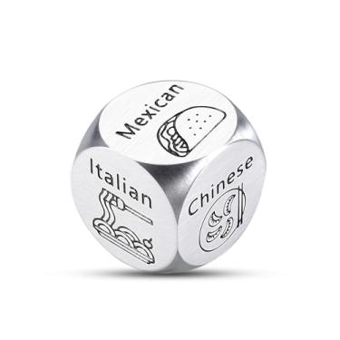 Imagem de XPENMULBOJA Stocking Stuffers for Women Men Adults, for Women Men,Anniversary Steel Food Decision Dice Gifts for Couples Girlfriend Boyfriend Wife Husband Funny White Elephant Gifts Valentines Day