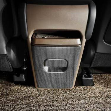 Imagem de YOUTOOCAR Acabamento da tampa da saída de ar condicionado traseiro do carro de grão de madeira compatível com acessórios KIA EV9 (versão de seis lugares)