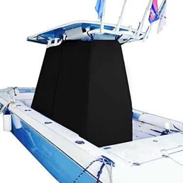 Imagem de TeBaisea T-Top Capa para console central para barco, capa protetora de console central universal para proteção do console central e assento do leme, Trailerable (183 cm C 119 cm L 180 cm A)