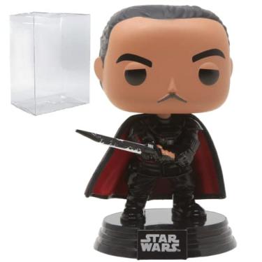 Imagem de POP Star Wars: The Mandalorian - Moff Gideon with Darksaber Funko Pop! Vinyl Figure (Bundled with Compatible Pop Box Protector Case), Multicolor, 3.75 inches