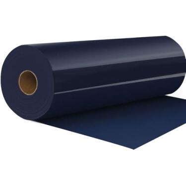 Imagem de FUNKAKA Rolos De Vinil Transferência Térmica Htv Azul-Marinho, 30,5 Cm X 21,2 M, Brilhante, Para Camisetas, Adesivo Todas As Máquinas Corte, Fácil Cortar E Com Design Remoção Ervas Daninhas