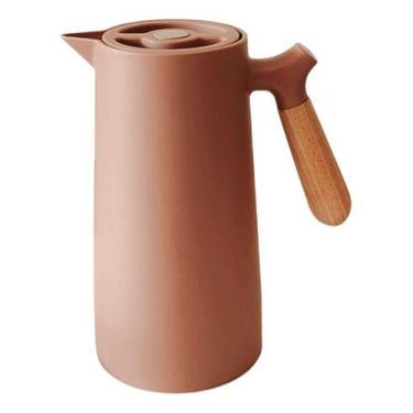 Imagem de  Garrafa Térmica Café Nórdica Nude Cabo De Madeira 1 Litro - Wolff