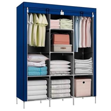 Imagem de Guarda Roupa Dobrável Organizador De Roupas(Azul)