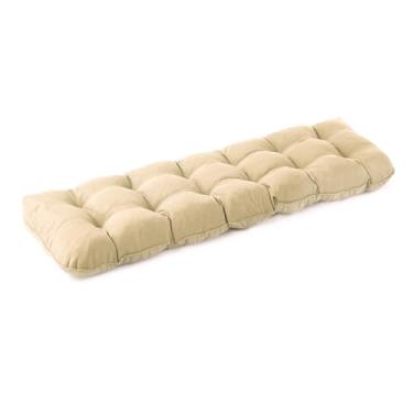 Imagem de IPYNBAP Almofada de banco ao ar livre, almofada de móveis de pátio à prova d'água, almofadas de sofá adornadas, almofada de assento de janela costurada resistente ao desbotamento para balanços de sofá