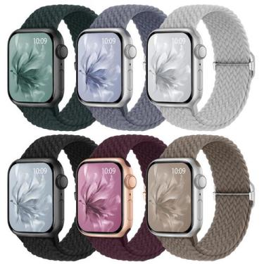 Imagem de Pulseiras elásticas trançadas compatíveis com Apple Watch 38-49 mm - K
