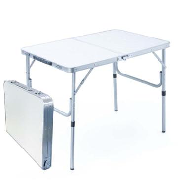 Imagem de Mesa Dobravel Portatil, Escrivaninha Dobravel Maleta para Camping Cozinha Estudo（90×60×70CM）