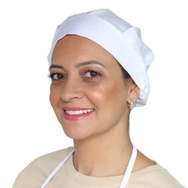 Imagem de Touca Cozinha Higiênica de Tecido Oxford Cozinheira Churrasqueiro Pada