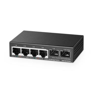 Imagem de Switch gerenciado pela Web Binardat 4 portas 2.5G com 2x10G SFP+