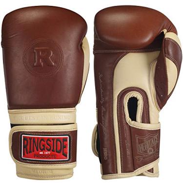 Imagem de Ringside Heritage Luvas de couro genuíno para treinamento de boxe