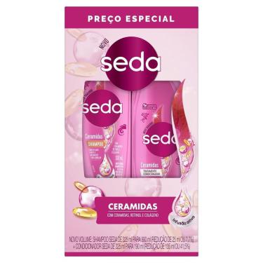 Imagem de Kit Shampoo 300ml e Condicionador 190ml Seda Ceramidas