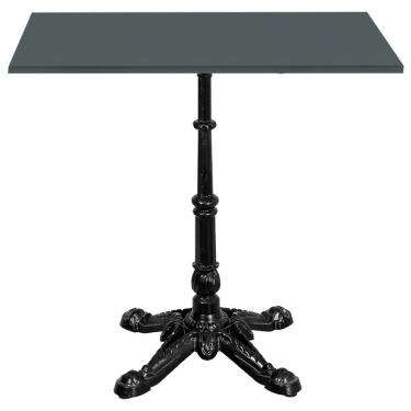 Imagem de Base De Mesa Apus Em Ferro Preto 75 Cm (alt) Tampo Mdp Quadrado Grafito 70cm (larg) X 2,5 Cm (alt)