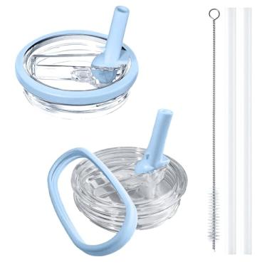 Imagem de Aooiiysd Pacote com 2 tampas Stanley sem derramamento, ajuste de substituição para Stanley Quencher H2.0 de 1,134 g, design à prova de derramamento, material antiqueda e resistente ao calor de alta