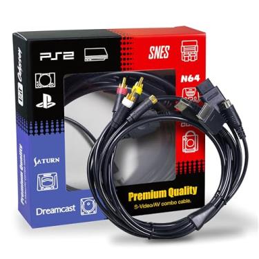 Imagem de Premium S-Video/AV combo cable for: SNES N64 GameCube PS1 PS2 Sega Saturn Sega Dreamcast