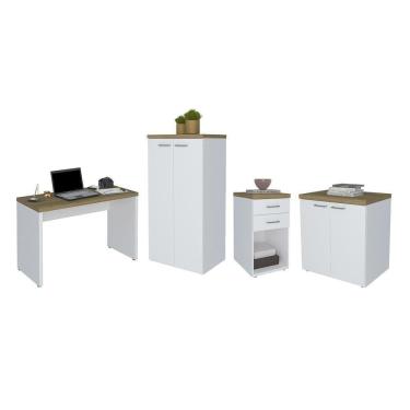Imagem de Conjunto Escritório Completo Wiesbaden Olmo Branco