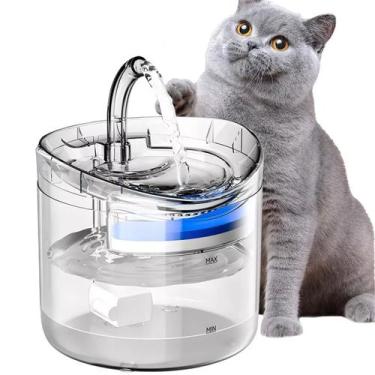 Imagem de Fonte Bebedouro Agua Gato Pet Cachorro Caes Animais Estimaçao 2 Litros