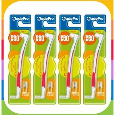 Imagem de KIT de 4 Escovas de Dente Interdental JADEPRO + 8 Refis (escova cônica