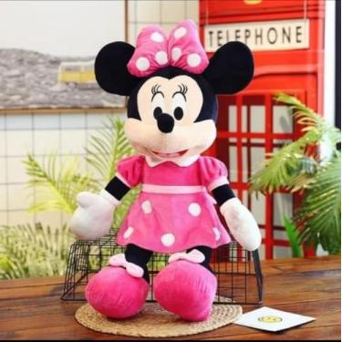 Imagem de Boneca Pelucia Minnie Laço Rosa Tamanho 40 Cm - Soberana Brinquedos