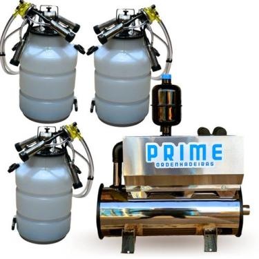 Imagem de Ordenhadeira Inox Prime Bv450, Motor 2cv, 3 Conjuntos de ordenha, 110V
