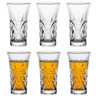 Imagem de Jaepsing, Conjunto de 6 copos de shot de 59 ml/Conjunto de copos de shot de base pesada/fofo/chique/granel/dose de tequila/cordial