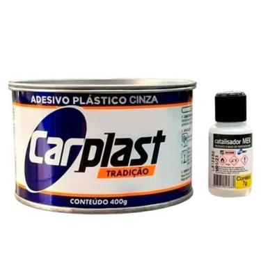 Imagem de Kit Massa Plástica 400GR C/Catalizador Cinza - 6 Unidades - CARPLAST -