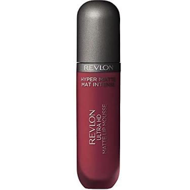 Imagem de Revlon Batom líquido, maquiagem facial, mousse labial fosca ultra HD, cores labiais ricas em vermelho / coral, 815 vermelho quente, 0,6 g