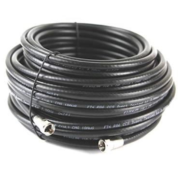 Imagem de KUNOVA (TM) Cabo coaxial para TV via satélite RG-6 RG6 3,5 Ghz 15FT novo com conectores UL CMG sem dobras, sem emaranhamento, resistente, flexível