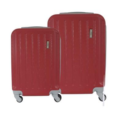 Imagem de Conjunto de Malas de Viagem em Abs Ika Scorpion Cadeado Integrado 2pcs - Vermelha, P/m
