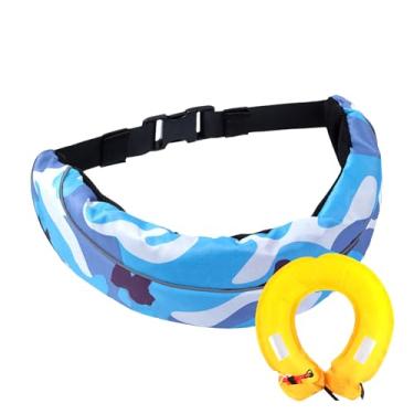 Imagem de Cinto Salva-Vidas Insuflável | Colete Inflável Ajustável | Acessório de Segurança Ajustável Para Natação, Mergulho, Pesca, Caiaque, Vela, Surf