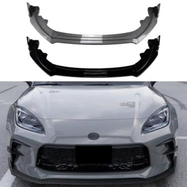 Imagem de Spoiler de para-choque dianteiro compatível com GR86 2022+ Kit de carroceria protetor de para-choque dianteiro protetor labial avental acessórios de carro (preto brilhante)