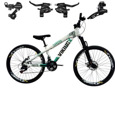 Imagem de Bicicleta 26 VikingX Tuff25 21v  Aluminio Trocadores Shimano Freeride Disco Mecânico Pneu Slick 1.50-Unissex