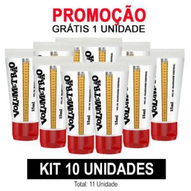 Imagem de Kit 10 Volumetrão Aumenta e Retarda 15ml - GRÁTIS 1 UNIDADE - secret l