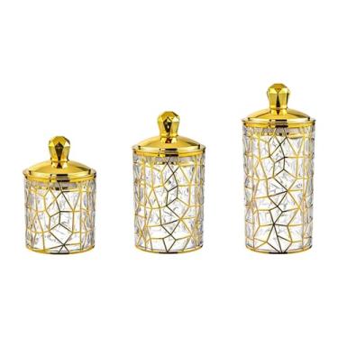 Imagem de AFXGUSD 3 Peças de Pote de Café para Biscoitos, Pote Decorativo Portátil, Lata de Chá, Recipiente para Armazenamento de Grãos de Café para Doces, Massas, açúc, Style B, Tamanho real