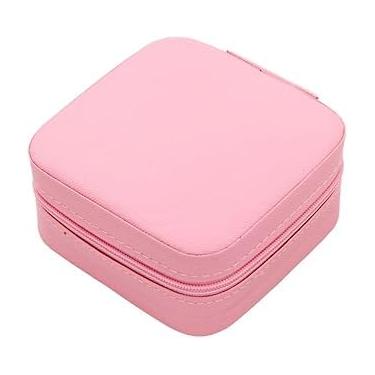 Imagem de Porta Joias Estojo Portátil Estojo Caixinha C/Espelho Cor:Rosa(STO2103RS)