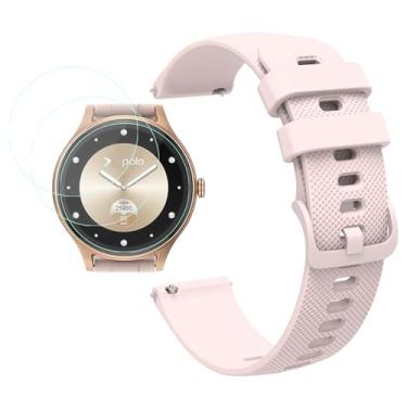 Imagem de Futanwei Acessórios para relógios inteligentes Fitpolo DR06, pulseira de relógio de liberação rápida com [pacote com 3] protetor de tela (não vidro temperado), pulseiras de substituição compatíveis