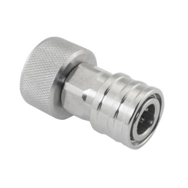 Imagem de YHXiXi Mangueira de jardim de aço inoxidável prata para adaptador de lavadora de pressão de 3/4 GHT a 1/4 polegada Conexão rápida para acessório de pulverizador de bocal de lavagem de carro