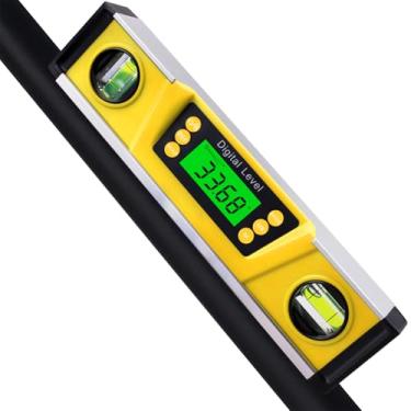 Imagem de Nível digital e transferidor, medidor de ângulo inclinômetro de bolha eletrônico protegido IP54 de 25,4 cm