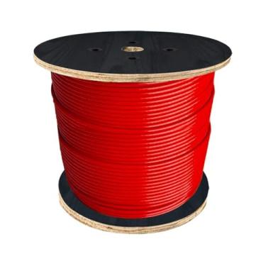 Imagem de 30 Metros Cabo de Aço 4.8mm 6x19 Vias Revest. Vermelho