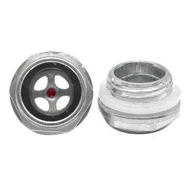 Imagem de 4 peças de vidro de visão de compressor de ar G1/5.1 cm, medidor de nível de líquido de óleo sextavado de alumínio macho para compressor de ar, tanque de bomba de caixa de engrenagens