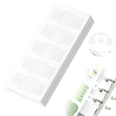 Imagem de 500 peças de adesivos de fichário transparente, conversor de folha, autoadesivo, sem página perfurada para fichário, refil para fichário faça você mesmo, para agenda de álbuns de scrapbooking adesivos