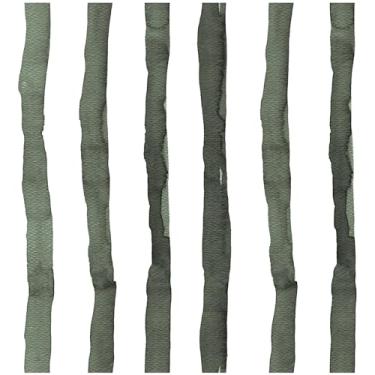 Imagem de HAOKHOME Papel de parede verde descasque e cole papel de parede listrado moderno removível oliva / vinil branco autoadesivo em papel de contato 44 x 10 m