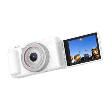 Imagem de ASHATA Câmera Digital 5K para Fotografia, Câmera de Vlogging de 80MP de Foco Automático para YouTube Com Tela de Deslizamento de 2,8 Polegadas de 180 Graus, Zoom Digital 16x, para (Branco)