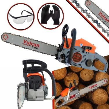 Imagem de Motosserra a Gasolina Vulcan Trent Vs620 62cc Sabre 20 pol.  4hp Super Forte Ponta Rolante Corrente 34D