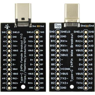 Imagem de Breakout Board naughtystarts USB tipo C 24 pinos macho+fêmea