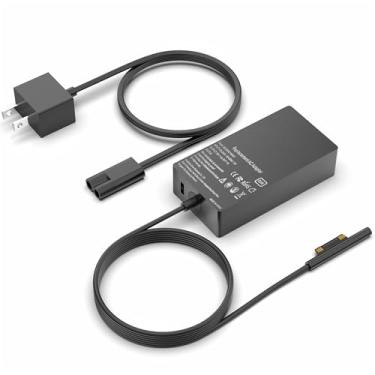 Imagem de Gnusmasph Carregador Surface Pro de 65 W, compatível com Microsoft Surface, Surface Pro 9, 8, 7, 6, 5, 4, 3, X, Windows Surface Laptop 5, 4, 3, 2, 1 Studio, Surface Go 3, 2, 1 com cabo de alimentação