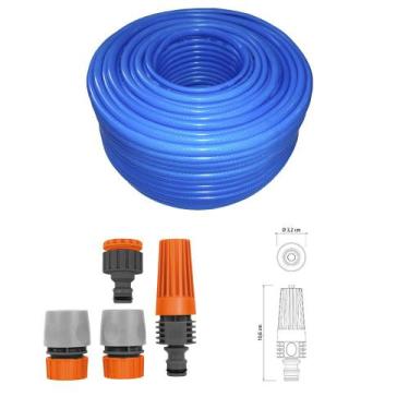 Imagem de Mangueira de Jardim 1/2 pol 50m com Kit Esguicho Tramontina - Elite